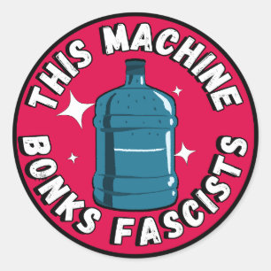Adesivo Engraçado, essa máquina bate fascistas
