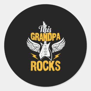 Adesivo Engraçado Esse Avô Rocha Violão Música Rock