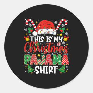 Adesivo Engraçado Este É O Meu Pajama De Natal A Camisa Pj
