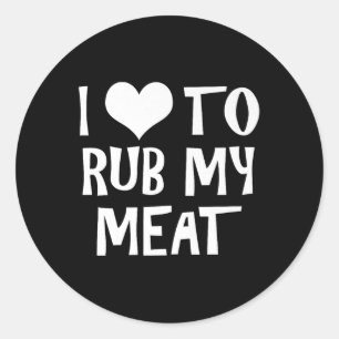 Adesivo Engraçado Eu Adoro Esfregar Meu Churrasco De Carne