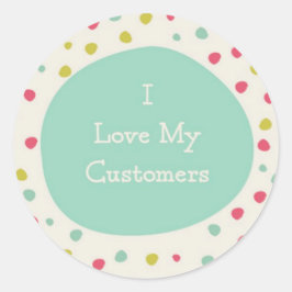 Adesivo Engraçado Eu Amo Meus Clientes