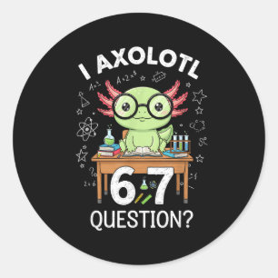 Adesivo Engraçado Eu Axolotl 67 Perguntas Ciência Axolotl