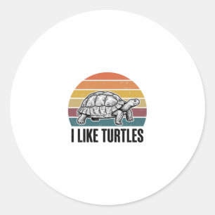 Adesivo Engraçado Eu Gosto de Tartarugas Camiseta Desenho