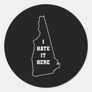 Adesivo Engraçado Eu Odeio Isso Aqui Nova Hampshire Nh Pia