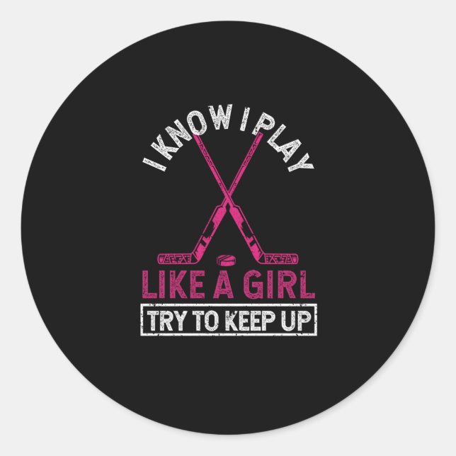 Adesivo Engraçado Eu Sei Que Toco Como Uma Garota Tentando (Frente)