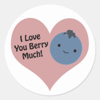 Engraçado Eu Te Amo Muito Bonito Kawaii Blueberry