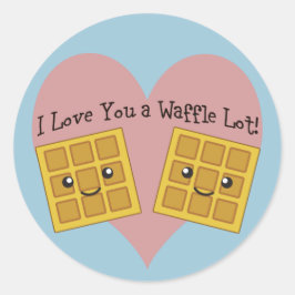 Adesivo Engraçado Eu Te Amo Um Waffle Lot Bonito Kawaii Wa