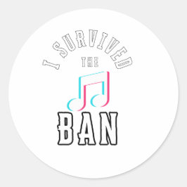 Adesivo Engraçado eu ter sobrevivido à proibição das redes