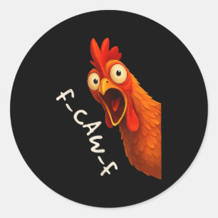 Adesivo Engraçado F-caw-f Galinha Fcawf Rooster Halloween