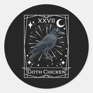 Adesivo Engraçado Fairycore Tarot Gothic Witchcraft Chicke