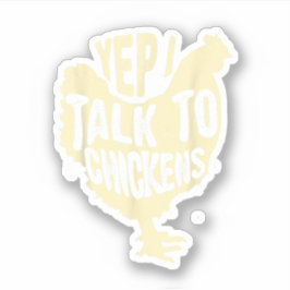 Adesivo Engraçado, Falo Com Galinhas Que Dão Um Animal Leg