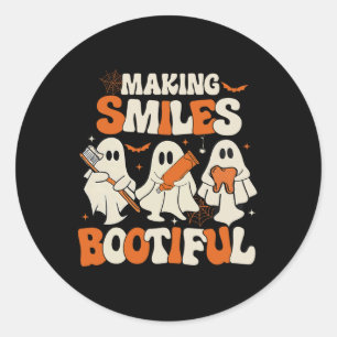 Adesivo Engraçado Fantasma Dentista Fazer Halloween Sorri
