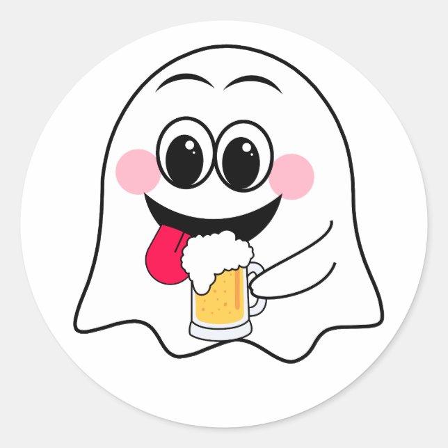 Adesivo Engraçado Fantasma emoji! (Frente)