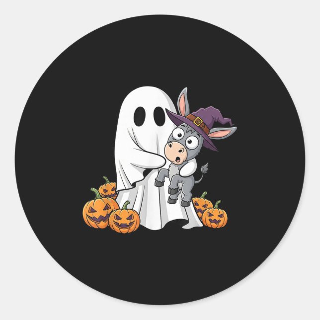 Adesivo Engraçado Fantasma Pumpkin Halloween Crianças Meni (Frente)