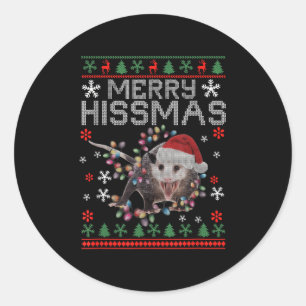 Adesivo Engraçado Feliz de Natal Hissmas Ssum Amantes do N
