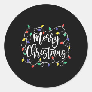 Adesivo Engraçado Feliz Natal Luzes Xmas Homens Mulheres