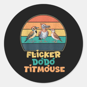Adesivo Engraçado Flicker Dodo Titmouse Bird Watch Nature