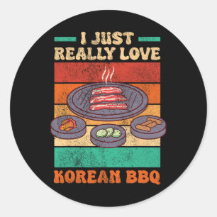 Adesivo Engraçado Foodie Asiático - Churrasco coreano