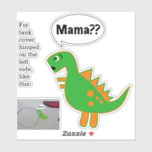 Adesivo Engraçado Fossil Decal Baby Dino virado à esquer