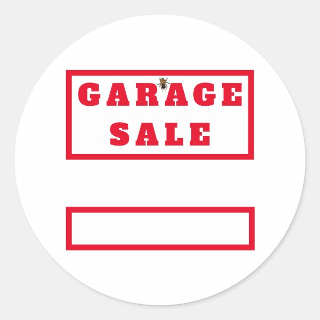 Adesivo Engraçado Garage Sale (Frente)