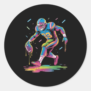 Adesivo Engraçado Garoto De Futebol Garoto Jovens Tie Dye