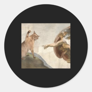 Adesivo Engraçado Gato Criação De Adão Meme Jesus