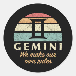 Adesivo Engraçado Gemini Zodiac Regras