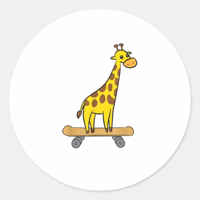 Adesivo Engraçado Girafa Lover Giraffe Skateboard (Frente)