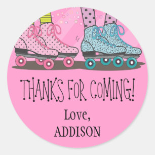Adesivo Engraçado Girls Roller Skating Favor Stickers