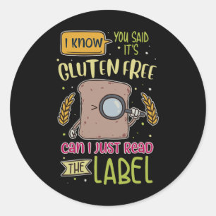 Adesivo Engraçado Gluten Estilo de Vida Livre Doença Celul
