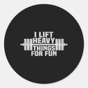 Adesivo Engraçado Gym Pun Levantando Pesos Musculares Trab