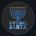 Adesivo Engraçado Hanukkah Hoje Não Papai noel Menorah Cha<br><div class="desc">Engraçado Hanukkah Hoje Não Papai noel Menorah Chanukah Jewá Xmas</div>