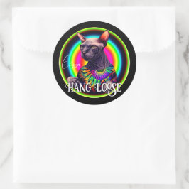 Adesivo Engraçado Hippie Sphynx Cat