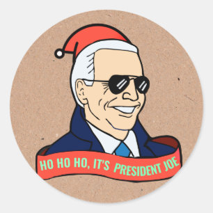 Adesivo Engraçado Ho É o Natal do Presidente Joe Biden Pap