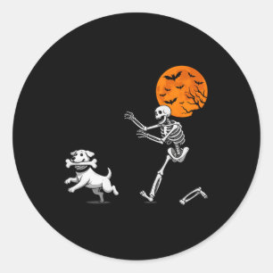 Adesivo Engraçado Humor Humor Halloween Skeleton perseguin