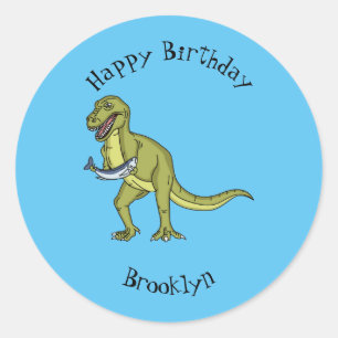 Adesivo Engraçado ilustração do dinossauro T rex