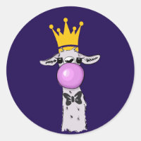 Engraçado Ilustração do Llama soprando uma bolha r