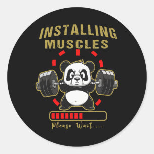 Adesivo Engraçado Instalar Barbe De Panda Muscular