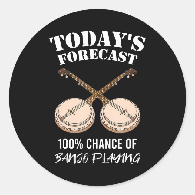 Adesivo Engraçado Instrumento Musical bluegrass de hoje (Frente)