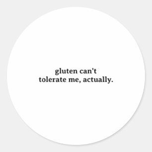 Adesivo Engraçado Intolerância à Comida alérgica Gluten nã