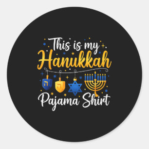 Adesivo Engraçado Isto É O Meu Pijama De Hanukkah Pajamaka