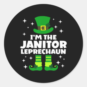 Adesivo Engraçado Janitor Irlandês Leprechaun Happy St Pat