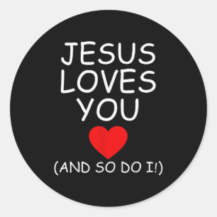 Adesivo Engraçado Jesus Te Ama E Eu Também Jesus Cristão