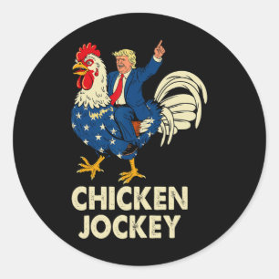 Adesivo Engraçado Jockey Trump Memória Para Homens