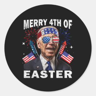 Adesivo Engraçado Joe Biden 4 De Julho Camisa Feliz 4 De É