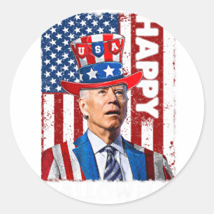 Adesivo Engraçado Joe Biden 4 De Julho Feliz Halloween Ame