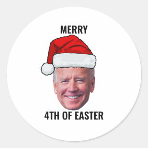 Adesivo Engraçado Joe Biden Feliz 4º Natal Da Páscoa