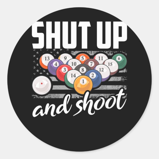 Adesivo Engraçado Jogador Billard Cotação Billiard Sarcast (Frente)