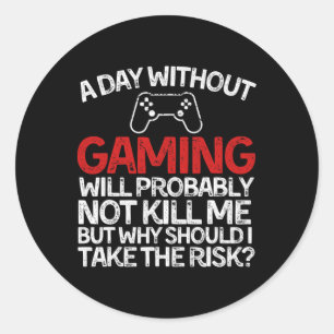 Adesivo Engraçado Jogar Tee A Um Dia Sem Jogar