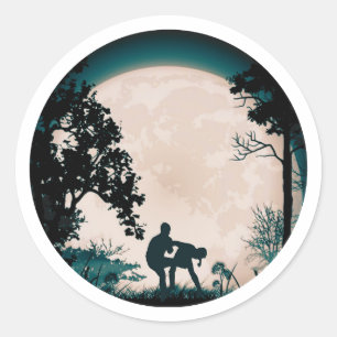 Adesivo Engraçado Krav Maga Groin Kick Full Moon Sticker T